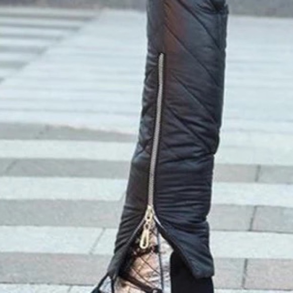 Chalet Puffer coordinate set snow ski jacket & high waisted pants pink red black - Picture 3 of 16